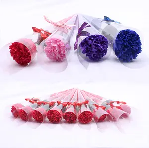 Top Selling Handmade Artificial Soap Wedding Valentine's Day Party Favors Single Branch Rose Eternal Flower