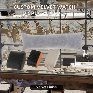 Custom Velvet <strong>Watch</strong> Show <strong>Display</strong> Storage Pillow Cuff Cushion Holder - Product Image 3