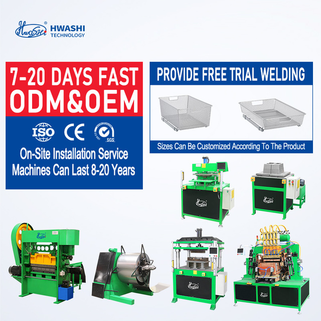 HWASHI Automatic Stainless Steel Medical Instrument Wire Mesh Metal Basket Welding Making Machine