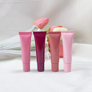 Tubo de Brillo Labial de 15 ml con Logotipo Personalizado, Tubos de Brillo Labial Exprimibles, Tubos de Brillo Labial Voluminizador con Aplicador de Silicona Curvo - Product Image 1