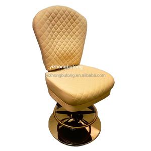 เก้าอี้โป๊กเกอร์คาสิโนหนังสีดำขาโลหะขายส่ง ปรับเอนได้ หมุนได้ 360 องศา พนักพิงสูง - Product Image 4