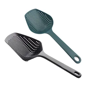 Dài xử lý thực phẩm bồn rửa cống Lọc colander Lọc nấu ăn Lọc Skimmer rãnh muỗng Nylon xẻng