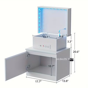 Mesa de Noche Moderna Minimalista Blanca al por Mayor con Compartimento Secreto Oculto y Estación de Carga - Product Image 3