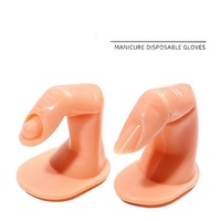 Doigts artificiels pour la pratique de la manucure - Doigts réalistes en moulage avec ou sans ongles, modèle d'affichage adhésif