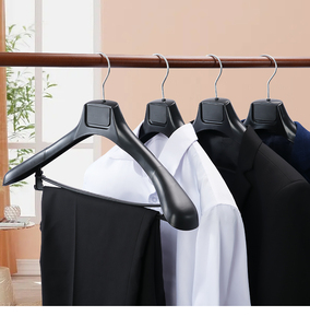 Fabricants logo personnalisé sans trace hommes larges épaules cintres en tissu durable gain de place <span class=keywords><strong>2</strong></span> pièces ensemble femme cintres - Product Image 6