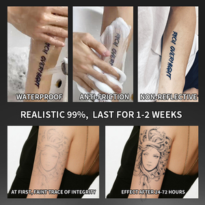 Retrato de <span class=keywords><strong>Medusa</strong></span> tatuaje temporal tatuaje semipermanente resistente al agua dura 2 semanas tatuaje de hierbas realista para el cuerpo del brazo - Product Image 5