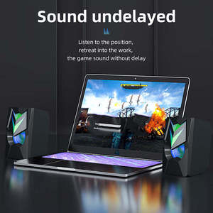 ลำโพงคอมพิวเตอร์สำหรับเล่นเกมส์ ใช้ได้กับแล็ปท็อป Mac คอมพิวเตอร์ตั้งโต๊ะ ลำโพงวูฟเฟอร์ ไฟ RGB ลำโพงมัลติมีเดีย - Product Image 6