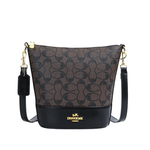 Sac seau de style rétro européen-américain avec fermoir arrière, en PU, doublure intérieure en fibre de polyester. - Product Image 2
