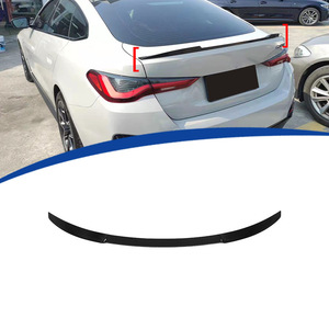 สปอยเลอร์หลัง BMW G26 สีดำลายคาร์บอนแบบมีกาวในตัว สำหรับรถซีรีส์ 4 แบบ 4 ประตู ฝากระโปรงท้ายทรง Ducktail - Product Image 1