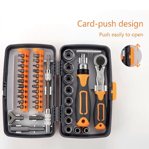 Chrome Vanadium Steel Ratchet Screwdriver 1/4 In Hexagon Home Maintenance <b>Hand</b> <b>Tool</b> <b>Set</b> - Product Image 4