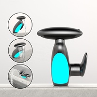 Mitigeur de lavabo de salle de bain contemporain avec éclairage LED d'ambiance, cascade extractible, tendances TikTok