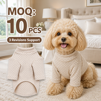 Combinaison pour chien en coton bicolore, col montant, douce pour la peau, tissu personnalisé, fournisseur en gros de vêtements pour animaux de compagnie