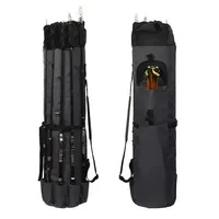 Littleduckling Fishing Pole Bag with Rod Holder Waterproof Oxford Fishing  Tackle Bag with Strap Portable Fishing Storage Bag Tear-resistant Fishing  Rod Case Large Capacity Fishing Rod Carrier 