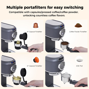 Machine à expresso électrique en acier inoxydable CAFELFFE MK-601F 4-en-1 avec mousseur à lait, pression de 20 bars, compatible avec les dosettes /D*/<span class=keywords><strong>ESE</strong></span> - Product Image 5