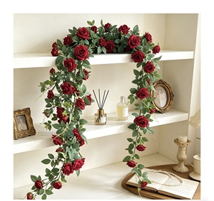 Guirnalda de Rosas Artificiales al por Mayor, Hechas a Mano, para Graduación, Navidad, Año Nuevo Chino, <span class=keywords><strong>Precio</strong></span> Promocional - Product Image 4