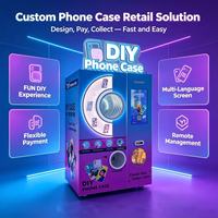 Distributeur automatique de coques de téléphone personnalisées DIY, 24h/24, en libre-service, SDK, conforme ADA, surveillance à distance, usage commercial, centre commercial, parc d'attractions