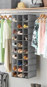 Over Door Hanging Shoe Storage 30 Non-woven Section Hanging Shoe <b>Shelves</b>, Black Anti-slip Shoe Organizer for Closet Household - Product Image 4