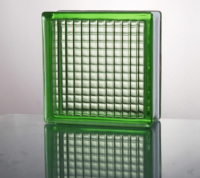 Blocs de verre creux JingHua Green 190x190x80mm, haute transmission lumineuse, briques plates modernes pour la construction, salle de bain, hôtel, ne se décolore jamais 1