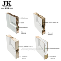Machine à fabriquer des portes en MDF JHK-M03 pour portes intérieures modernes à ouverture latérale, apprêt blanc, portes simples en bois, designs de portes d'entrée