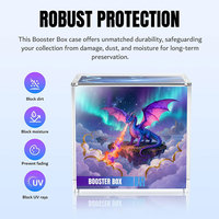 Boîte de protection en acrylique personnalisée pour booster Pokémon, étui transparent en acrylique pour cartes à collectionner TCG avec couvercle magnétique