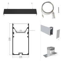 Perfil LED de aluminio para montaje en superficie, luz lineal con efecto de sombra para techo, iluminación lineal para yeso.
