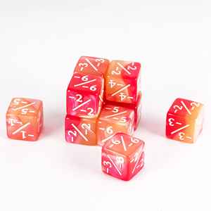Dados de Conteo FACCUB Hechos a Mano, Ecológicos y Duraderos, de 16 mm, Seis Caras, D6, Patrón de Perla Marrón-Rosa, Acrílico para Juegos de Rol de Mesa Casuales - Product Image 2