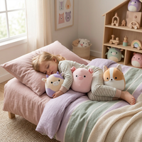 Peluche douce et apaisante avec broderie sécurisée pour les enfants et toucher moelleux pour l'aide au sommeil en crèche et les cadeaux pour tout-petits