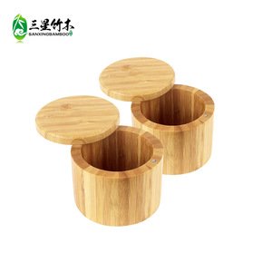 <b>Bamboo</b> screw-top kitchen tea storage box, household kitchen seasoning jar, creative <b>bamboo</b> storage <b>container</b>, source factory. - Product Image 4
