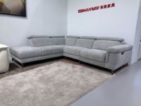 Canapé modulaire d'angle en forme de L, personnalisable, inclinable, avec chargeur USB, pour hôtel, appartement, villa