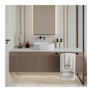 Personalizzato moderno Pvc in legno di lusso in fibra di vetro Led montaggio a parete mobile mobile bagno vanità <span class=keywords><strong>con</strong></span> <span class=keywords><strong>specchio</strong></span> - Product Image 5