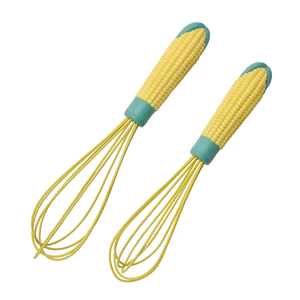 Accessoires de cuisine <span class=keywords><strong>Fouet</strong></span> à œufs en silicone avec poignée à motif de maïs Résistant à la chaleur Pâte Crème Sauce/Blancs d'œufs Mélangeur Outil durable - Product Image 1