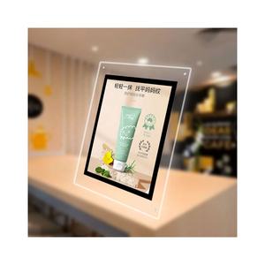 Agent <span class=keywords><strong>immobilier</strong></span> vitrine affichage simple face cristal lumière LED affiche cristal acrylique LED boîte à lumière - Product Image 3