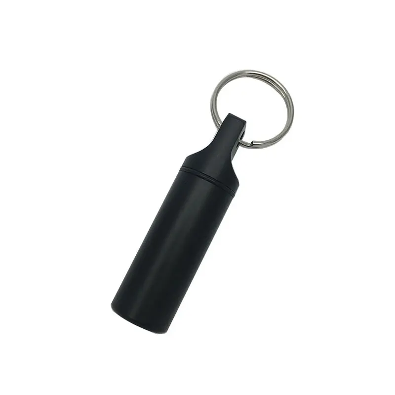 Boîte à pilules de poche en métal porte-clé conteneur pour sac à main en alliage d'aluminium étanche boîte à pilules bouteille