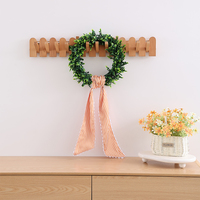 Couronne en toile à bords festonnés, durable, réutilisable, personnalisable, appliques monogrammes pour décoration festive intérieure/extérieure