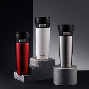 الفاخرة مكنسة من الفولاذ المقاوم للصدأ كوب قهوة للسفر مع زر واحد تصميم مفتوح - Product Image 6