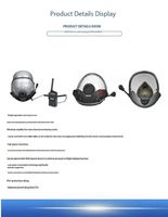 Accessoires pour appareils respiratoires d'intervention incendie, masque de communication, dispositif de communication sphérique à large champ de vision