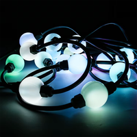Lumière de boule 3D à pixels de 50 mm, 24 V, adressable, LED RGB WS2811, points lumineux pour hôtel et éclairage de Noël, étanche IP66