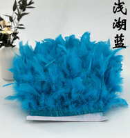 Haute qualité pas cher dinde plume frange garnitures blanc teint plume pour vêtements robe bricolage artisanat Costume