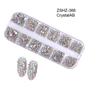 2023 nouveau 12 grilles <span class=keywords><strong>ongles</strong></span> Art strass mixte AB diamant strass pour <span class=keywords><strong>ongles</strong></span> 3D bricolage décoration - Product Image 4