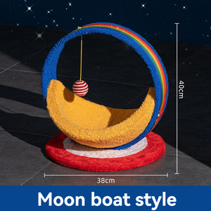 Árbol para Gatos Moderno con Diseño de Galaxia Estrellada, con Rascadores de Sisal Reforzados, Estructura de Escalada Escalonada, Perchas de Felpa y Juguetes - Product Image 5