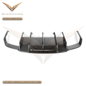 Diffuseur de pare-chocs arrière en fibre de carbone style R, lèvre de spoiler, garniture de tuning extérieur pour CLS63 W218 Pre-LCI 2014-2016 - Product Image 1