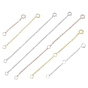 สายต่อสร้อยคอสีแดงสด ขนาด 3 ซม. 5 ซม. 8 ซม. 10 ซม. สีเงิน สีทอง สีโรสโกลด์ อุปกรณ์ทำเครื่องประดับ DIY - Product Image 4