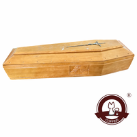 Ataúd de Madera Estilo Europeo con Relieve Tridimensional de Retrato de Jesús, Pintura de Alto Brillo, Tamaño Personalizado para Uso Funerario