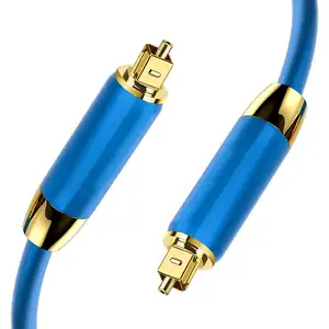 Kabel Audio optik Digital biru Toslink SPDIF kabel serat optik untuk Amplifier HiFi5.1 7.1 Blu-ray Player Xbox 360 Soundb