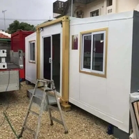 Contenedor de remolque de viaje móvil expandible casa remolque pequeña casa en remolque con ruedas debajo de la casa rodante
