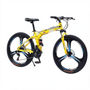 Vélo de montagne pliable en alliage d'aluminium, roues à <span class=keywords><strong>triple</strong></span> lame, suspension souple, 27 vitesses, double frein à disque, adulte, extérieur - Product Image 1