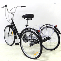 Venta al por mayor 24 "1 velocidad moderna buena calidad precio barato Triciclo de bicicleta de tres ruedas para la venta con diseño de moda