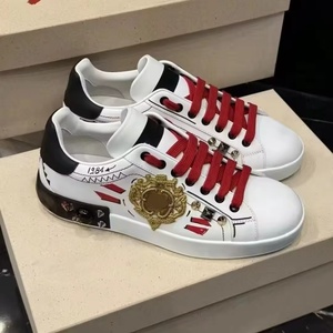 Graffiti Fashion Trend Luxury Designer High Quality Casual Sneakers Women's Loafers TPU Outsole Genuine Leather Men s Shoes - Product Image 4