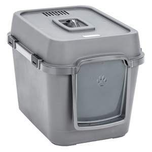 VERSUS XL <b>Dog</b> Club Grey Premium Plastic Cat Litter <b>Toilet</b> Modern Portable Cat Bowls Durable and Oem Item for <b>Dogs</b> - Product Image 1