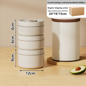 Contenedor Reutilizable de Tres Capas de Acero Inoxidable 316, Aislado, Resistente a Fugas, con 3 Compartimentos Desmontables y Fácil de Limpiar - Product Image 4